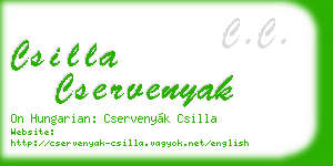 csilla cservenyak business card